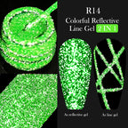 LILYCUTE 5ML Metallic Painting Liner Gel Nail Polish Super Bright Gold Silver Mirror Drawing Gel Semi Permanent Line French Nail