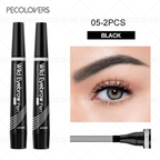 6 Colors 1pc Eyebrow Pen Waterproof 4 Split Tip Eyebrows Pen Eyebrow Tattoo Pen Waterproof Liquid Black Eyebrow Makeup Pencil