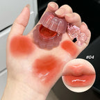 QIBEST Moisturizing Mirror Lipgloss Lip and Cheek Dual-Purpose Gel Jelly Water-Glow Colorful Lip Cheek Blush Cream Lip Stain