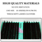 MIOFIA Wispy Thick Lashes Cluster 50D 80D 100D 150D Natural Fluffy False Eyelash Extension Cat Eye Lashes Mixed Tray Makeup