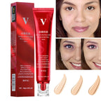 FV Red Upgrade Foundation Oil-control Waterproof Hydrating Makeup Base Cream Precious Luxury Herbal Extracts Concealer