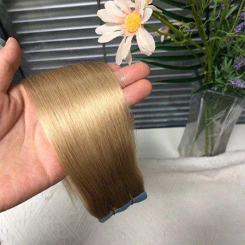 Natural  Tape in Hair Extensions Human Hair Straight Natural Black  Seamless PU Skin Weft Tape Ins Hair Extension 20PCS/Pack