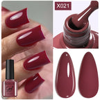 LILYCUTE Nude Crystal Rubber Base Gel Nail Polish Natural Color Semi Permanent UV Gel Soak Off Self Leveling Nail Gel Varnishes
