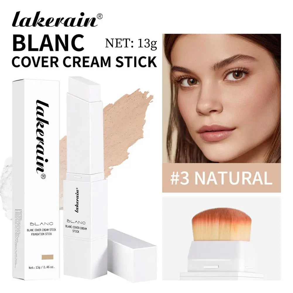 Two-in-one Color-changing Foundation Stick Lightweight Hydrating Brightening Matte Moisturizing Foundation Concealer Makeup