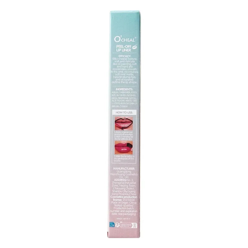 Peel Off Lip Liner Stain Kit - Long-Lasting Waterproof Matte Lip Tint Set for Women, Trend Colors, Easy to Use