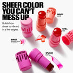 4 Colors Jelly Blush Stick Lip Balm Eyeshadow 3-in-1 Multi-Use Matte Blush Moisturize Brighten Lip Gloss Multi-Use Blush Makeup