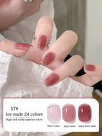 10ML 1-24PCS Milk White Jelly Gel Nail Polish Nail Art 2025 New Popular Nail Supplies UV LED Light Nails Autumn Nails