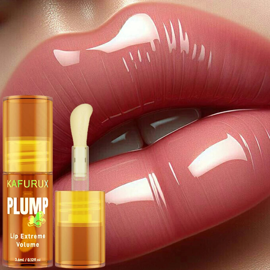 1PC Sexy Lip Plump Long Lasting Lip Oil Moisturizing Lip Gloss Serum Instant Volumising Essence Oil Repair Lip Fine Lines Increa