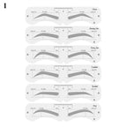 Reusable Eyebrow Stencil Set Soft Ruler Brow Definer Eye Brow Drawing Guide Styling Shaping Grooming Template Card Makeup Tools