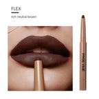 Luxury Matte Lip Liner Long-Lasting Smooth Brown Application for Perfect Outline & Filling, Versatile Shades for All Skin Types