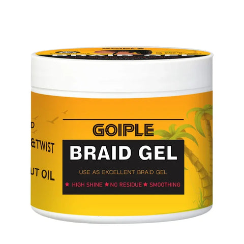 GOIPLE 100g Pineapple Scent Braid Gel Smooth Non-Flaking Hairstyle Fixative Cream Tames Frizz Stronghold Twists Hair Styling Gel