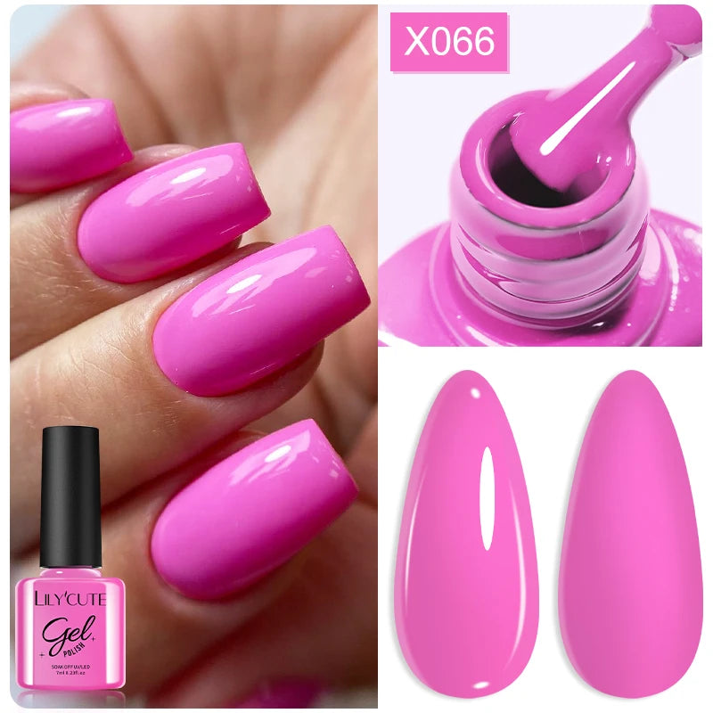 LILYCUTE 7ml Metallic Gel Nail Polish Red Chrome Effect Soak Off UV Gel Varnish Semi Permanent Nail Art Manicure Base Top Coat