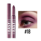 Smoky Dark Black Eyeshadow Pencil Stick Waterproof Pearlescent Matte Metallic Glitter Eye Shadow Highlighter Pen Make Up Tool