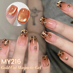 BORN PRETTY 10ml Dark Red Cat Magnetic Gel Nail Polish for Winter Nails DIY Jelly Glass Silver-Light Varnis Semi Permanent