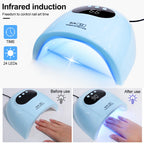 UV LED Nail Lamp Professional Gel Polishing Nail Light 24 LED Nail Art Quick Dryer for Nail Gel Curing Nail Salon Tool