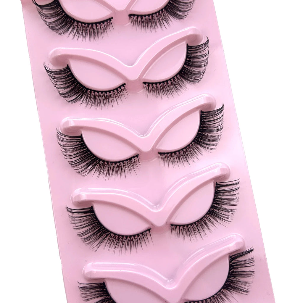 Natural Eyelashes Fake Eyelashes, Transparent Stem, Invisible Fake Mink Eyelashes, Thin Stripes, Cat Eyes, Thin Straps, Soft