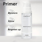 3-Piece Beginner Face Makeup Kit-Matte Waterproof Foundation,Hydrating Primer,Oil-Control Loose Powder,Full Coverage Concealer