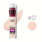 New Sponge Head Concealer for Dark Circles Freckles Acne Pigmentation and Blemishes Long Lasting Moisturizing Liquid Foundation