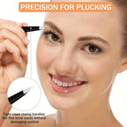 4/6/7pcs Professional Facial Hair Removal Grooming Set with Curved Scissors, Eyebrow Tweezers, Lash Brush, Eyebrow Clip Eyelash