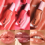 Gisou Moisturizing Glazed Plum Lip Balm Lip Oil Gloss Care Of The Lips Benetitnt For Lips Plumping Exfoliating Plumping Gloss