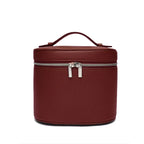 Customizable Name Portable Travel Storage Bag - Removable Cosmetic Bag with Separate Washing Compartment Pebble Leather
