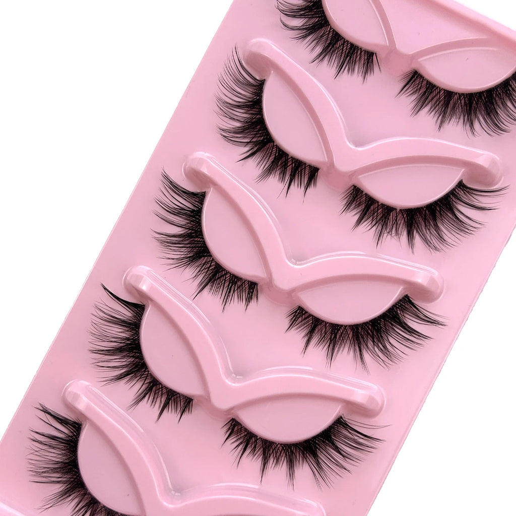 Natural Eyelashes Fake Eyelashes, Transparent Stem, Invisible Fake Mink Eyelashes, Thin Stripes, Cat Eyes, Thin Straps, Soft