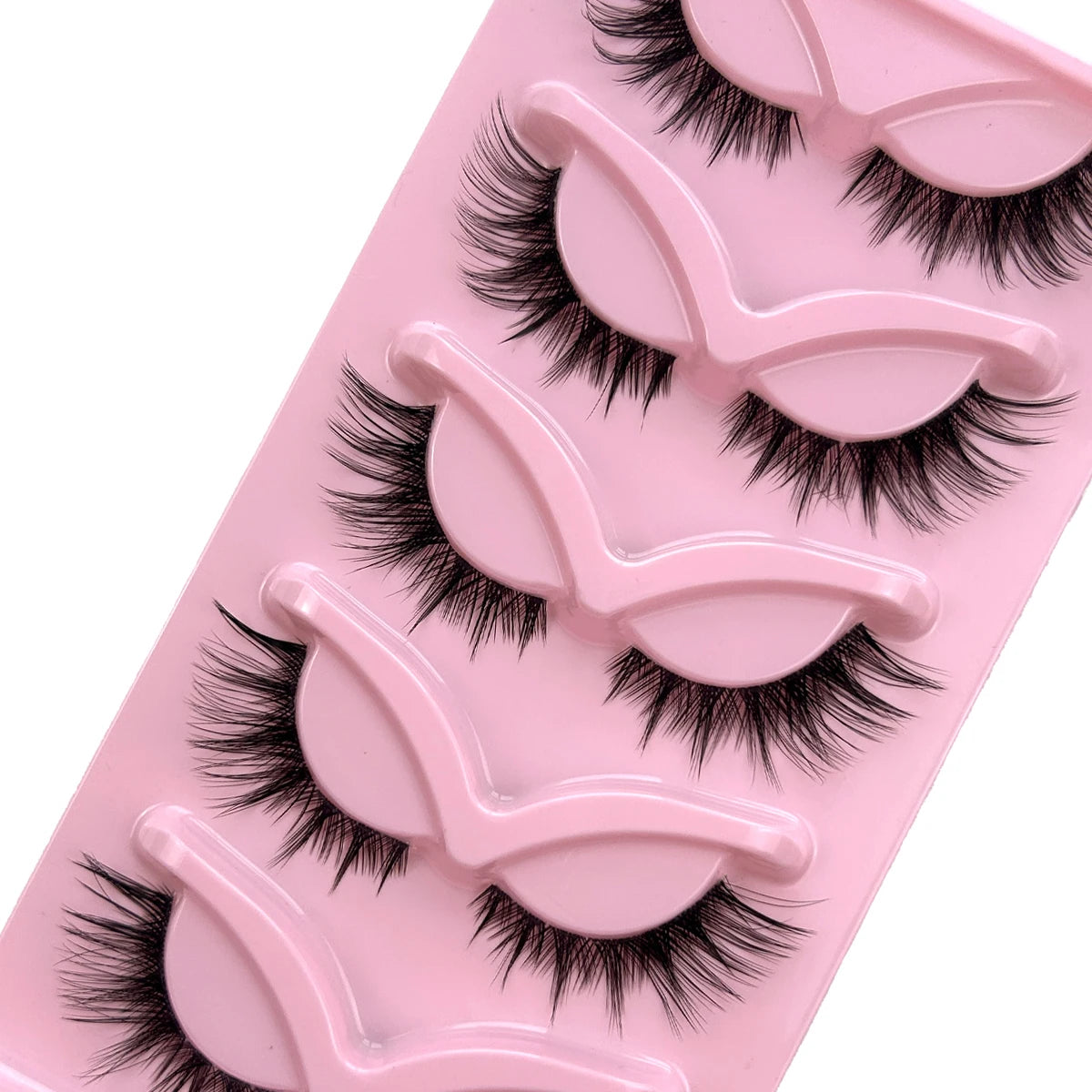 Natural Eyelashes Fake Eyelashes, Transparent Stem, Invisible Fake Mink Eyelashes, Thin Stripes, Cat Eyes, Thin Straps, Soft