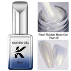 KODIES GEL Professional Nail Gel Polish Natural Camouflage Rubber Base Gel Color Pearl Semi Permanent UV/LED Hybrid Gel Varnish