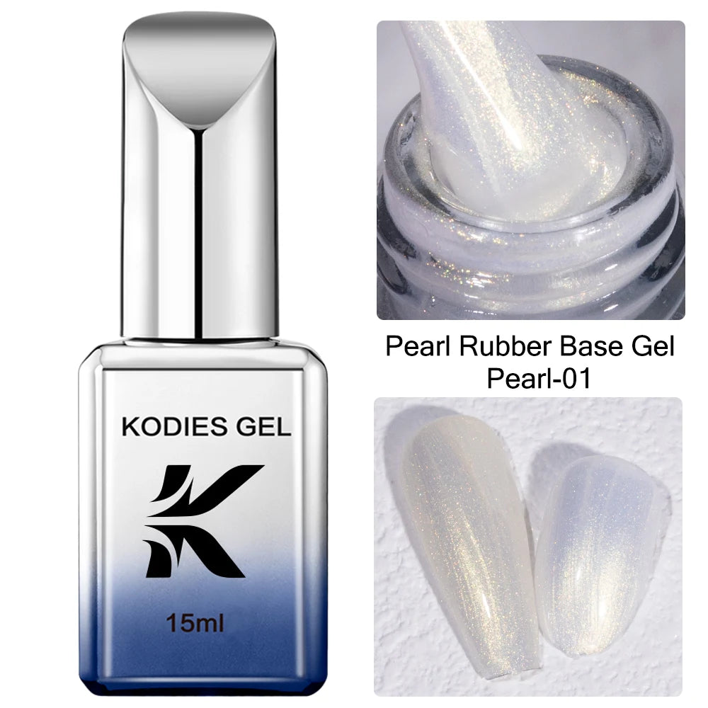 KODIES GEL Professional Nail Gel Polish Natural Camouflage Rubber Base Gel Color Pearl Semi Permanent UV/LED Hybrid Gel Varnish