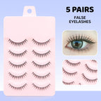 5 Pairs Soft Strip Lashes Manga Makeup Korean Natural False Eyelashes DINGSEN Natural Lashes Sleeve Anime Daily Eyelashes