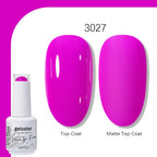 Arte Clavo Solid Color Gel Nail Polish 15ml Soak Off UV LED Gel Semi-Permanent Glitter Polish For Manicure Nail Art Salon Gel