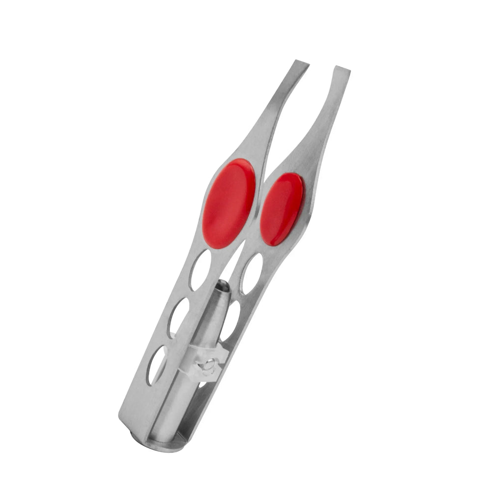 1/3pcs Hot Sales Portable Stainless Steel Button Cell Smart Design Eyebrow Hair Remove Tweezer with LED Light Makeup Tool