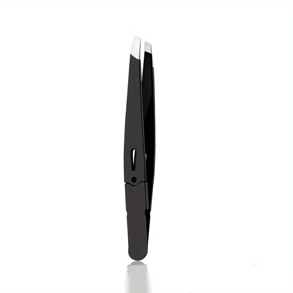 Stainless Steel Eyebrow Tweezers Slant Tip Precision Tip for Eyebrow Hair Removal Facial Hair Blackheads & Splinters Removal