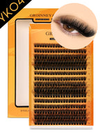 GROINNEYA DIY Eyelashes Cluster Lashes Lash Extension Natural Soft 100% Handmade Mink Lashes Reusable Makeup