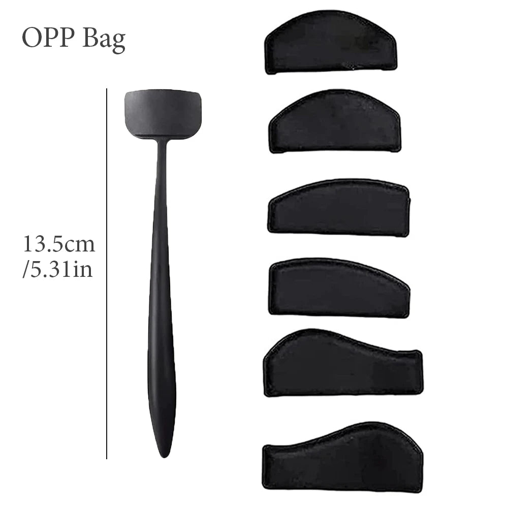 6 In 1 Silicone Eyeshadow Pads Eyeshadow Stencils Eye Makeup Stencils Stamp Eye Makeup Applicator Eyeliner Stencils Beauty Tools