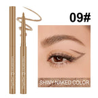 1Pc Ultra-fine Matte Smooth Waterproof Green Purple Eyeliner Gel Pencil Pearlescent White Eyeliner Easy Wear Eyeliner Pen Makeup