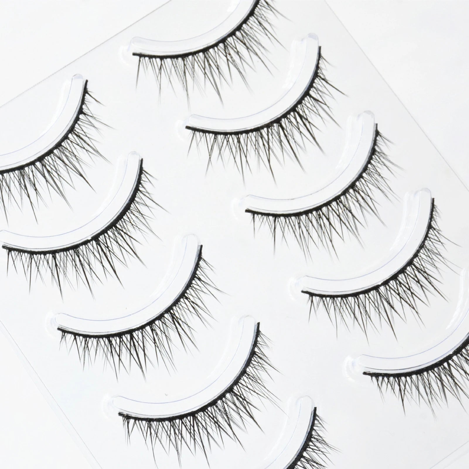 Strips False Eyelashes Full Strip Hard Stem Baby Straight Fish Tail fake eyelash Natural lashes for Double Eyelid Cosplay