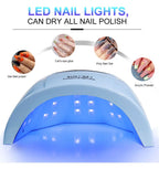 UV LED Nail Lamp Professional Gel Polishing Nail Light 24 LED Nail Art Quick Dryer for Nail Gel Curing Nail Salon Tool