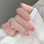 24pcs Cloud Pattern False Nails Korean Sweet Style Lady Women Manicure Supplies Press on Nail Fashion Girl Fake Nail Patches
