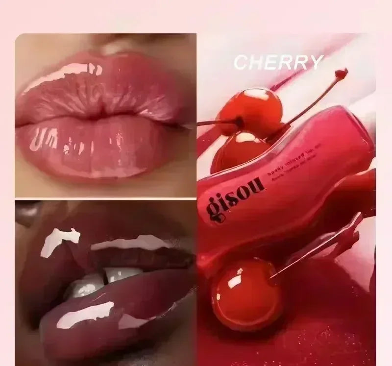 Gisou Moisturizing Glazed Plum Lip Balm Lip Oil Gloss Care Of The Lips Benetitnt For Lips Plumping Exfoliating Plumping Gloss