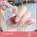 Water-based Nude Icy Women Children Nail Polish Twin Star Set No-bake Quick-drying Odorless Nail Polish Full Set Makeup