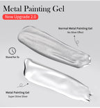 BORN PRETTY 5ml Metallic Painting Gel Polish Strong Silver Effection Nail Art Soak Off Gel Nail Polish Silver Mirror Gel