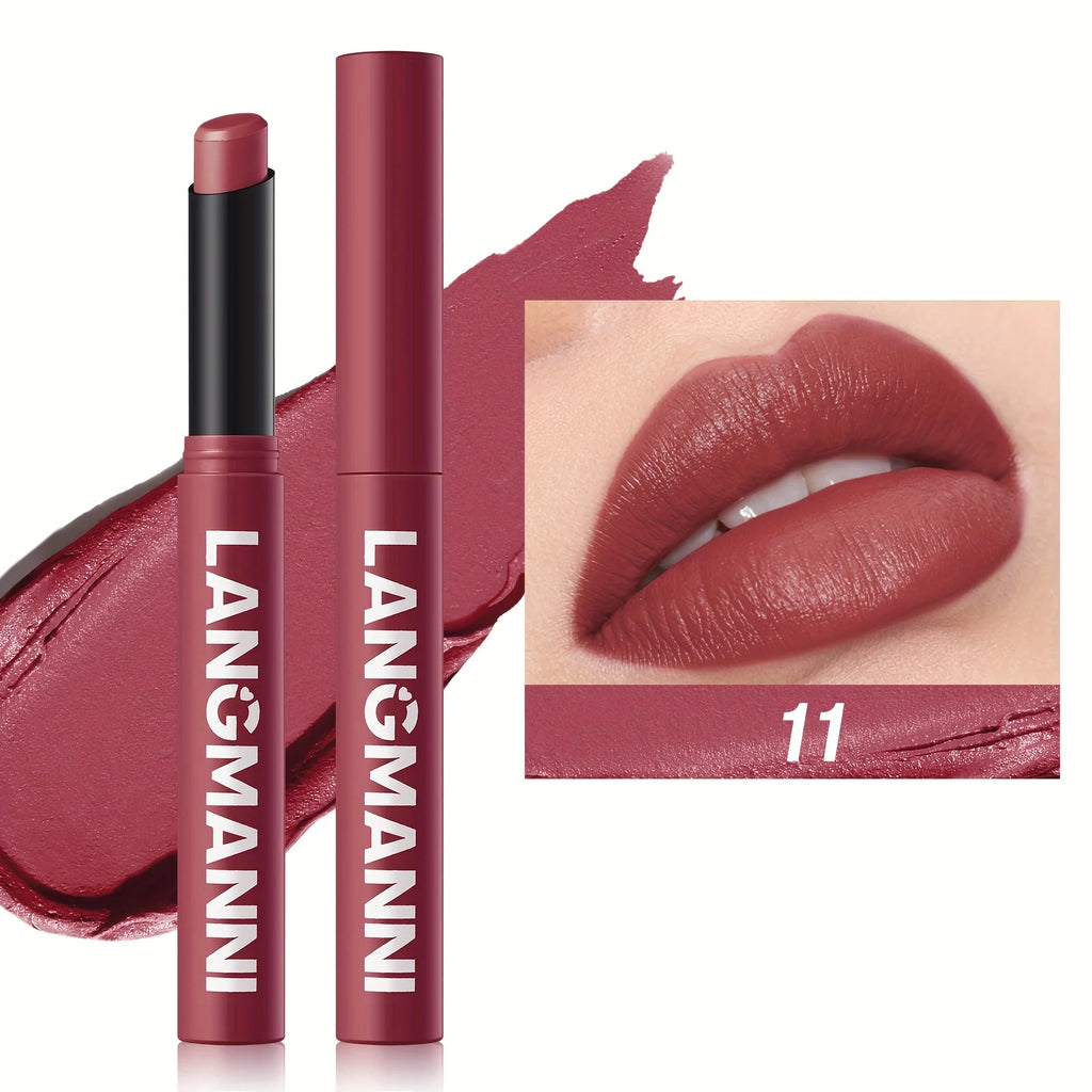 Highly Pigmented Long-Lasting Matte Lipstick Crayon - Available In Berry, Coral, Pink, And Red Shades