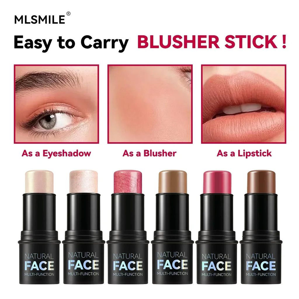 Makeup Face Cream Contour Sticks,Shades with Highlighter & Bronzer & Blush, Non-greasy and Water-resistant Face Contouring Pen
