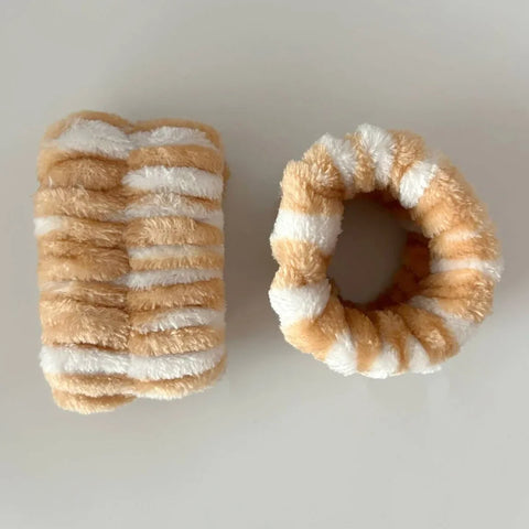 3pcs/set Cute Cat Ear Leopard Print Plush Headband For Women Girls Spa Washing Face and Makeup Headband Elastic Wrist Strap