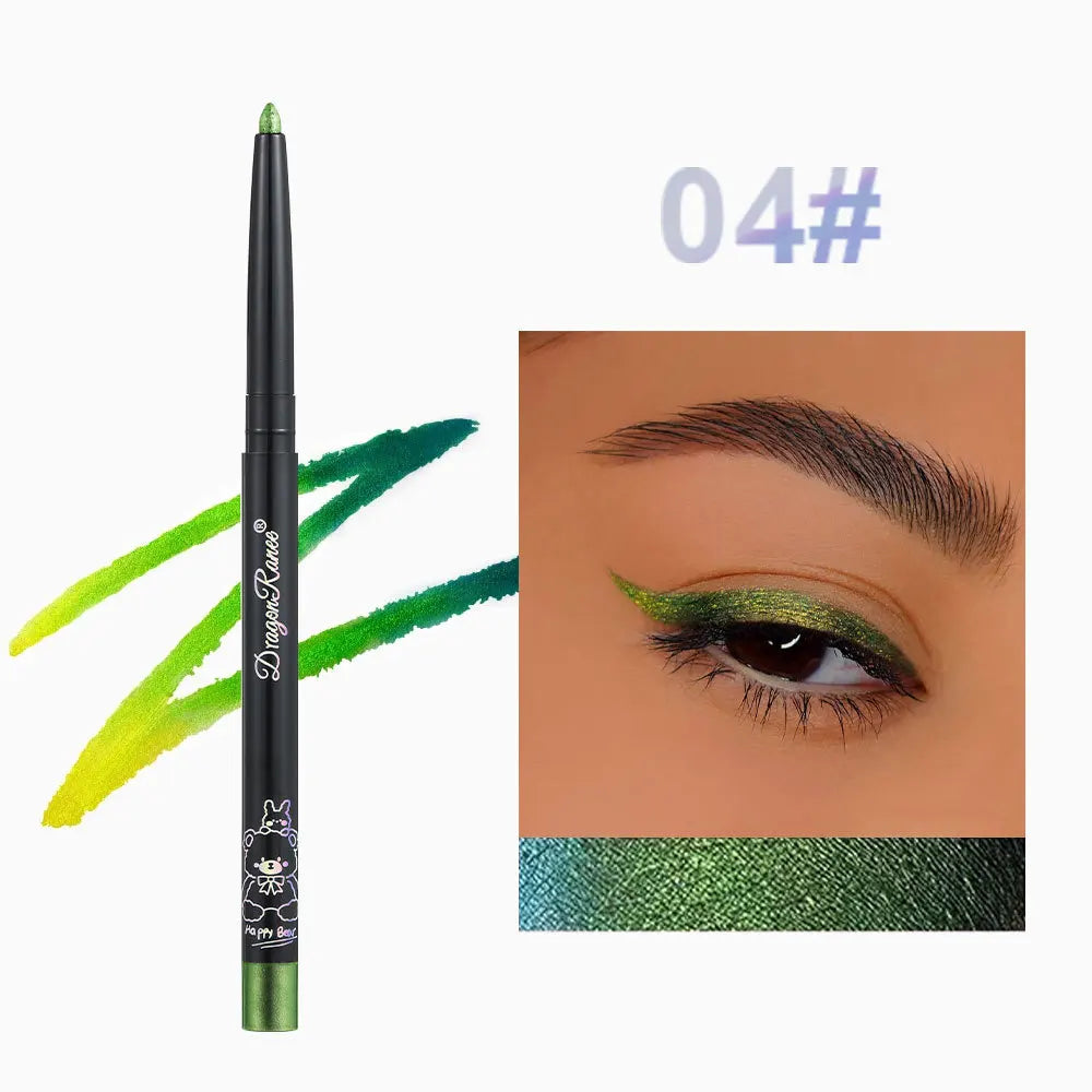 Chameleon Eyeliner Gel Pen Waterproof Shiny Chrome Eye Shadow Liner Pencil Glitter Pearl Green Gold Lying Silkworm Eyes Makeup