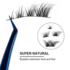 Yelix 5 Pairs Lower Lashes Strip Natural Under Lashes Small Flame Natural Bottom Eyelashes Manga Clear Band Wispy Makeup