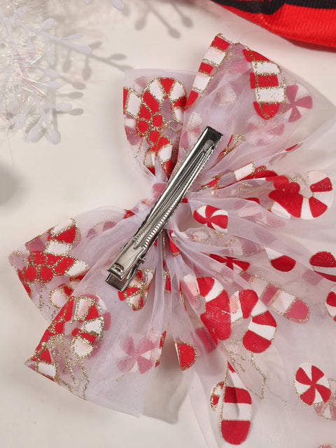 1/2Pcs New Christmas Hair Bows for Women Girls Big Bow Hair Clip Oversized Long Tail Hair Barrette Cute Fashion Hair Accessories