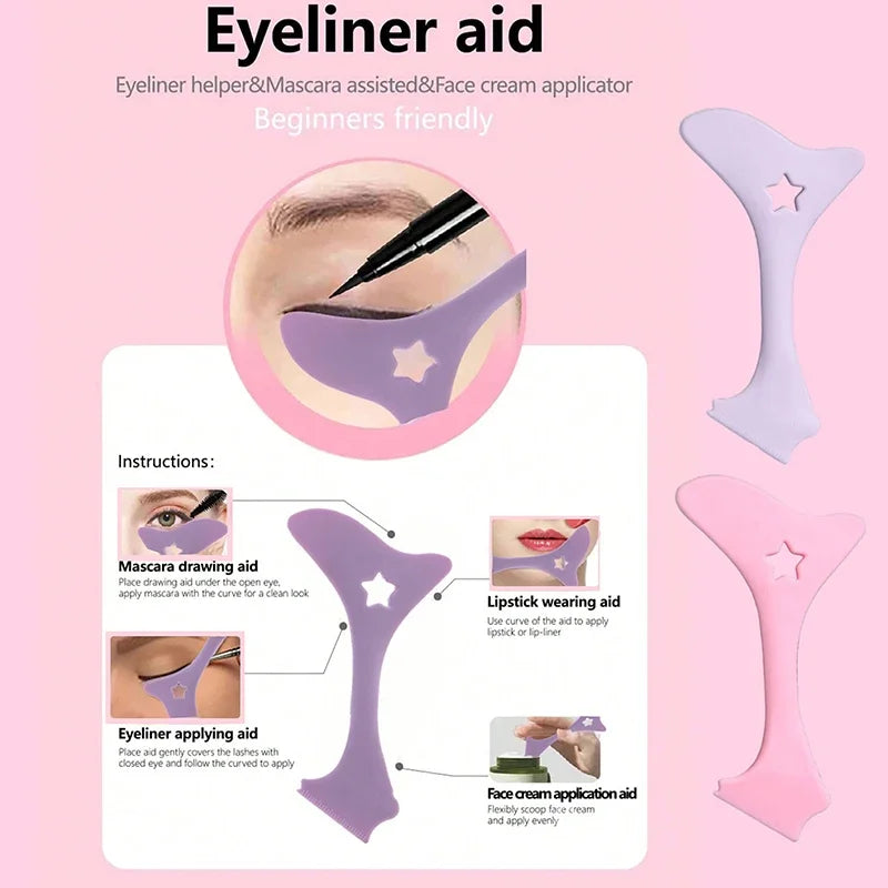 Eyeliner Applicators Eye Stencils Eyelash Eyeshadow Lip Applicators Make Up Aid Tool  Guides Mascara Shield For Make Up Reusable