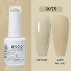 Arte Clavo Transparent Nude Pink Color Jelly Gel Nail Polish Semi Permanent 15ml Top Coat Soak Off UVLED Varnish Nail Art Design
